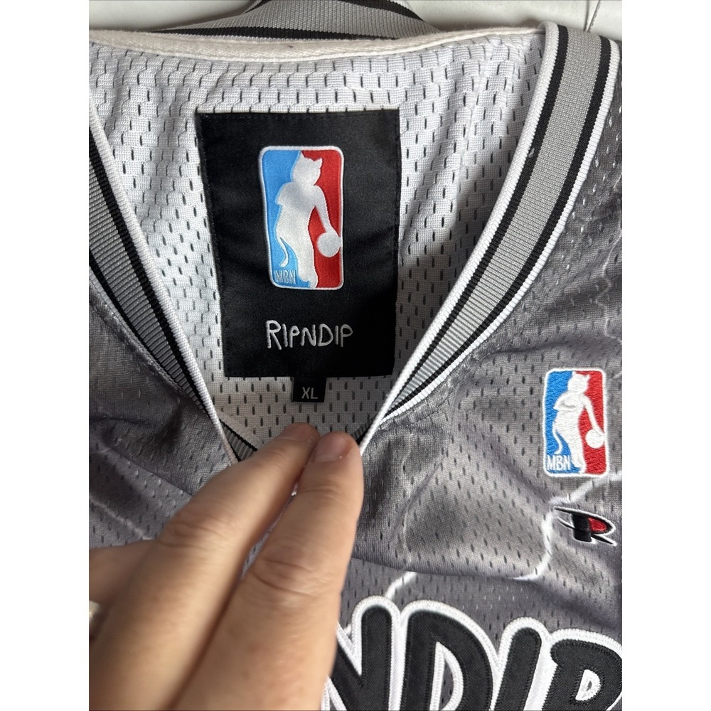 Ripndip Thunder  Lord Nermal Jersey Mitchell & Ness Lighting Xl Grey Limited HTF - Picture 6 of 14